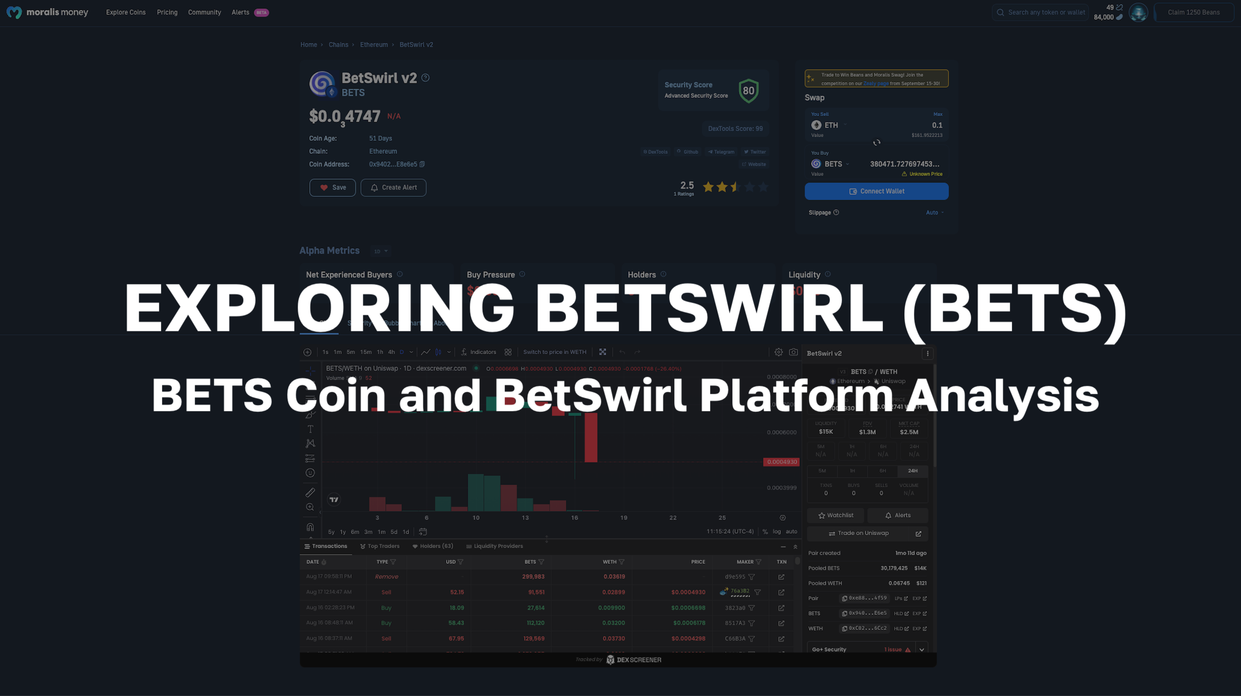Exploring GambleFi's BetSwirl - BETS Coin and Platform Analysis