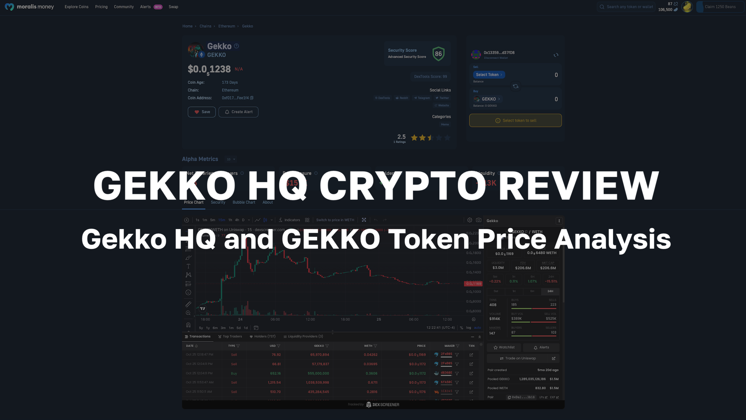 Gekko HQ Crypto Review and GEKKO Token Price Analysis