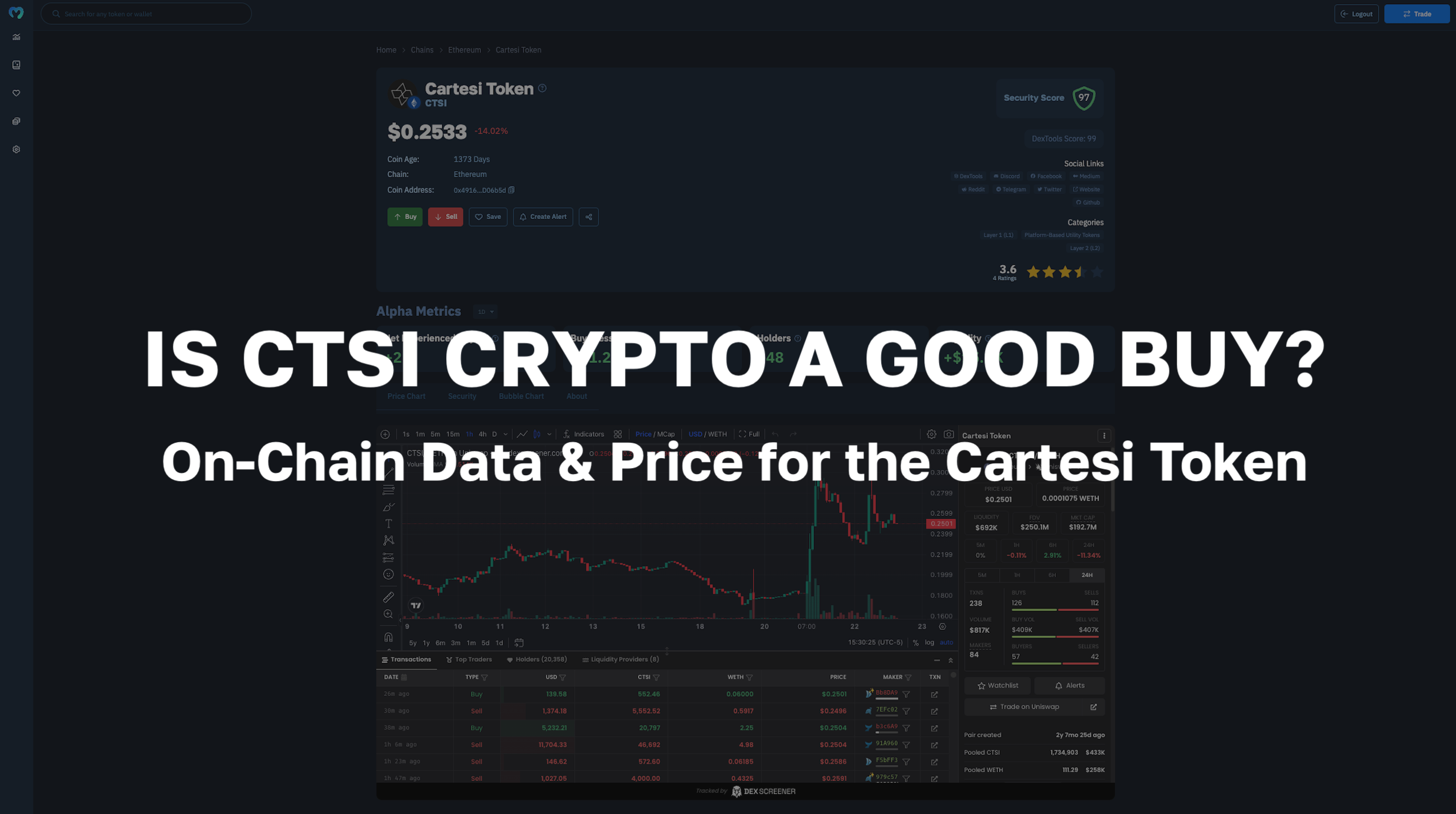 Is CTSI Crypto a Good Investment? On-Chain Data & Price for the Cartesi Token