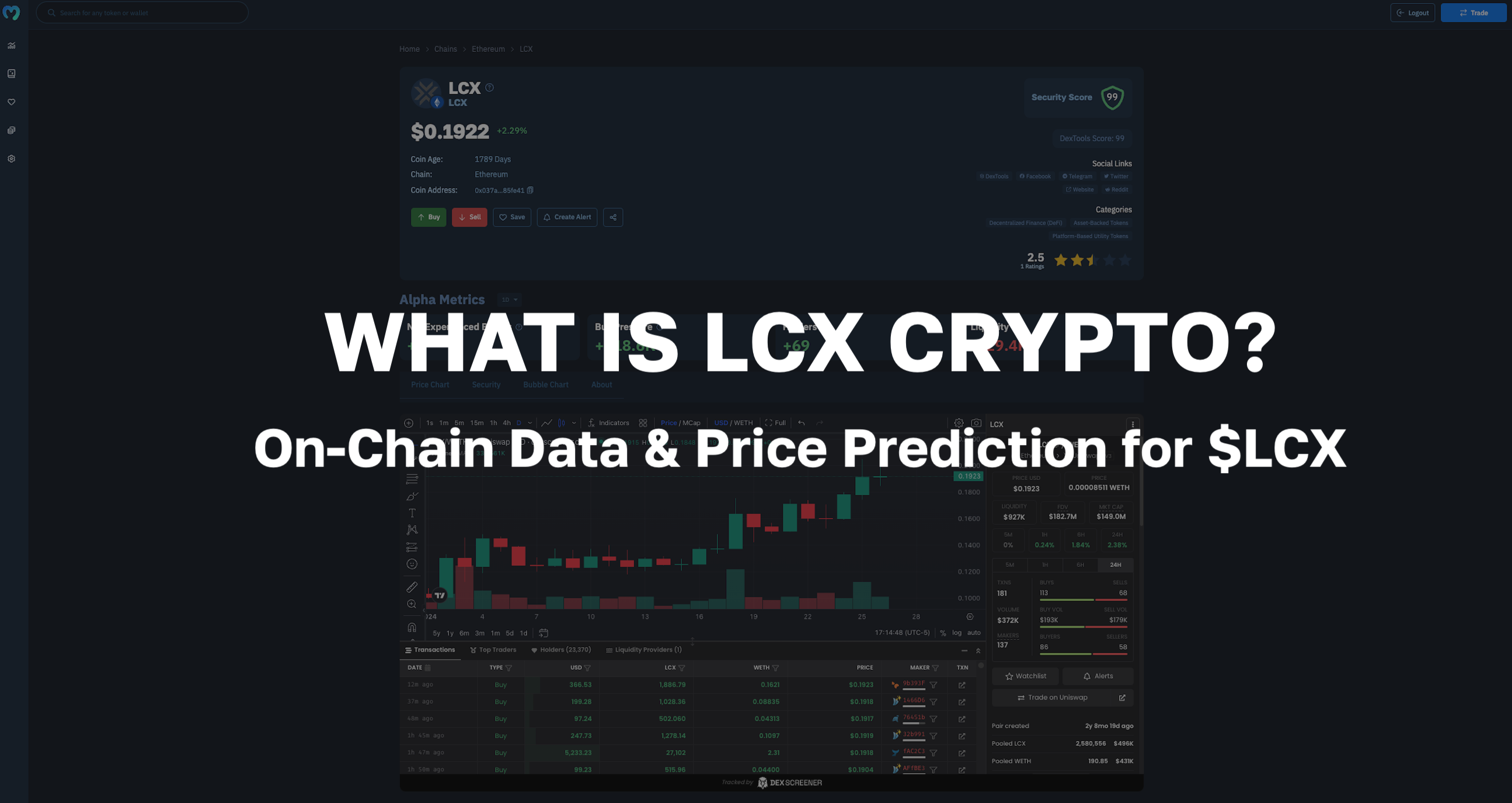 What is LCX Crypto? On-Chain Data & Price Prediction for the $LCX Token